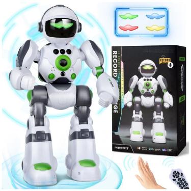 Imagem de Robô Programável Preto e Prateado – Zreswap Robot Toys: Programmable Dancing Robot com...