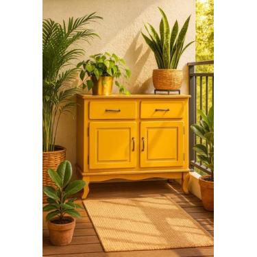 Imagem de Balcão 2 Portas 2 Gavetas Outlet de Fabrica, amarelo