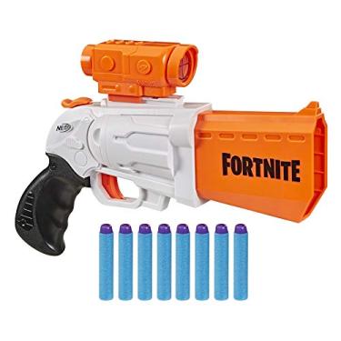 Imagem de NERF Fortnite SR Blaster - 4-Dart Hammer Action - Includes Removable Scope and 8 Official Elite Darts - for Youth, Teens, Adults