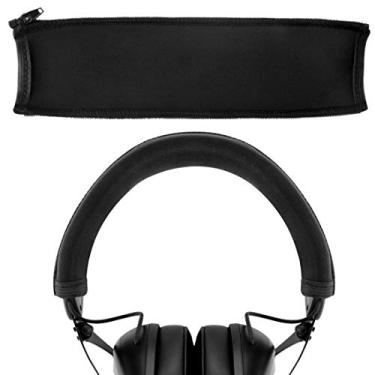 Imagem de Geekria Capa de tecido flexível compatível com V-Moda Crossfade LP2/M-100/fones de ouvido sem fio, peça de reparo de substituição, fácil instalação DIY (preto)