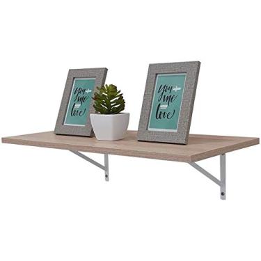 Imagem de Prateleira 80 x 30cm Carvalho Com Mão Francesa