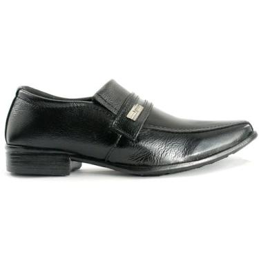 Imagem de Sapato De Couro Social Masculino Preto Com Fivela Casual Leve Prático