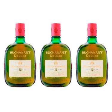 Imagem de Whisky Deluxe 12 Anos 1L 3 Unidades Buchanans - Buchanan S