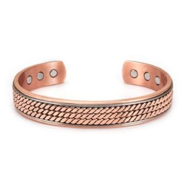 Imagem de Pulseira Magnética Cobre Puro 100% Bracelete Unissex Vintage