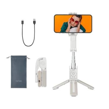 Imagem de H0HEM iSteady Q Estabilizador Gimbal de 3 eixos para smartphone, cardan dobrável para telefone com controle remoto sem fio e tripé compatível com iPhone 12 pro max / 11 / Xs Max/Samsung (Branco)