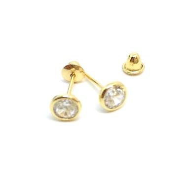 Imagem de Brinco Infantil feminino com zirconia - 2BRZ0255