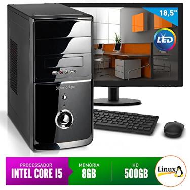 Imagem de Computador Smart Pc 80217 Intel Core i5 (8GB HD 500GB) + Monitor 18,5" Linux