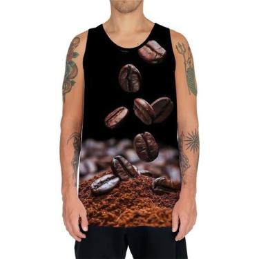 Imagem de Camiseta Regata Estampas Eu Amo Café Coffee Grãos Arte Hd 3 - Enjoy Sh