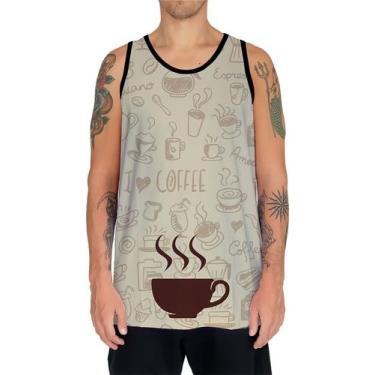Imagem de Camiseta Regata Estampas Eu Amo Café Coffee Grãos Arte Hd 5 - Enjoy Sh