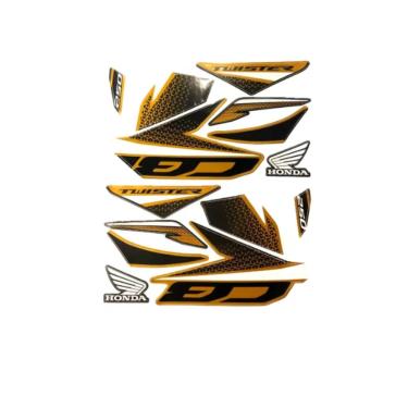 Imagem de Kit Jogo Faixa Adesiva Cb Twister 250 Amarela 2020
