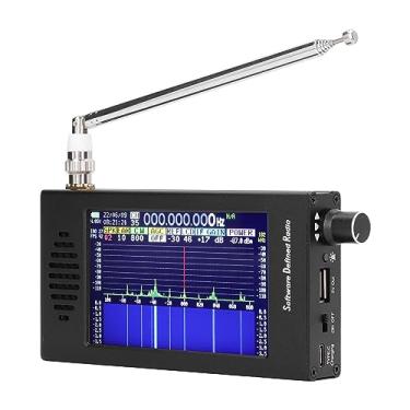 Imagem de Receptor de rádio de ondas curtas, receptor de rádio DSP SDR espectro de 192 kHz, vários modos de longa resistência, tela sensível ao toque LCD portátil de 100 kHz a 149 MHz para viagens