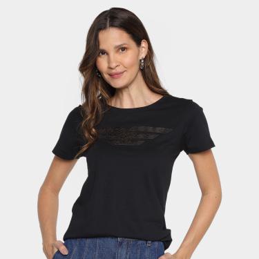 Imagem de Camiseta Ellus Slim Easa Foil Feminina-Feminino