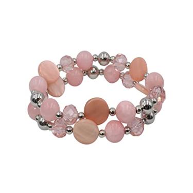 Imagem de Jules D. Pulseira de contas empilhável para mulheres multicamadas colorido bonito cristal turquesa pulseira elástica moderna bijuteria presentes de feriado para mulheres, Sem pedras preciosas