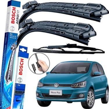 Imagem de Palheta Limpador Parabrisa Bosch Aerofit Par de Palheta Limpadora Dianteiro + Traseiro Vw fox 2013 à 2022