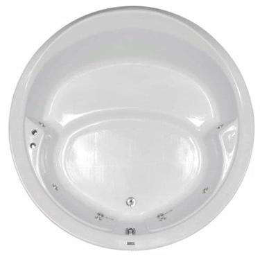 Imagem de Banheira Hidromassagem Astra Firenze Luxo 150cmx150cmx45cm - 06 Jatos Branco Gel-Coat P1 Sem Aqueced