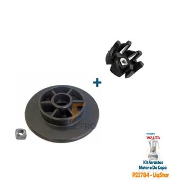Imagem de Kit Arraste do Copo e Motor Liquidificador Philips Walita RI1784 Liqst