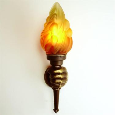 Imagem de Lâmpada de parede com tocha LED, arandelas de parede para decoração de interiores, abajur de vidro com efeito de chama, iluminação de montagem na parede, refletor de parede para varanda, cor