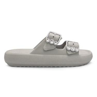 Imagem de Chinelo Usaflex Feminino Slide Plataforma Poofy Eva Fivela Brilho AL4401