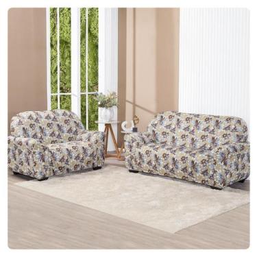 Imagem de Capa De Sofa Lisa 2 E 3 Lugares Malha Gel Estampas Variadas - Lenharo 