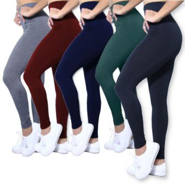 Imagem de Kit 5 Calças Legging Heide Ribeiro Academia Cintura Alta, Sortido, P