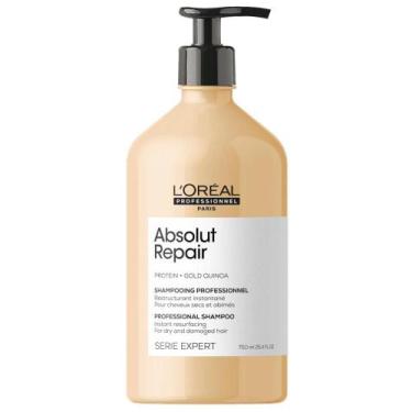 Imagem de Shampoo Loreal Absolut Repair Gold Quinoa + Protein 750Ml - L'oreal, A