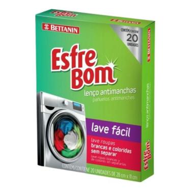 Imagem de Lave Sem Medo Esfrebom Lenços Anti Mancha Roupas Coloridas