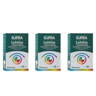 Imagem de Kit 3 Supra Luteina + Zeaxantina Vit A, C, E E Zinco 60 Capsulas - Her