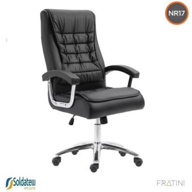 Imagem de Cadeira Office Giratória California Pu Várias Cores Braços Fixos NR17 