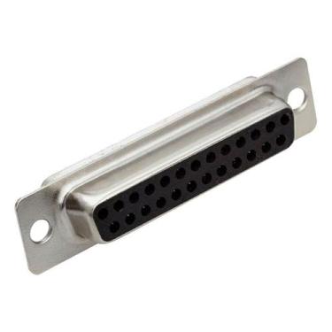 Imagem de Conector Com 25 Vias Fêmea Metaltex, Metálico