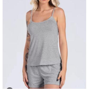 Imagem de pijama alcinha feminino roupa de dormir short doll verão - TB MODAS, S