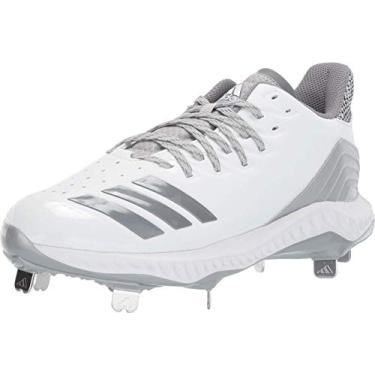 Imagem de adidas Icon Bounce – Chuteira feminina de metal Fastpitch, Branco/cinza/cinza., 7