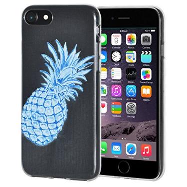 Imagem de AMZER Capa de TPU com estampa de designer de gel macio para iPhone 6 Plus/6s Plus - Abacaxi azul moderno