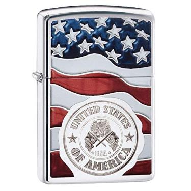 Imagem de Isqueiros com bandeira americana da Zippo