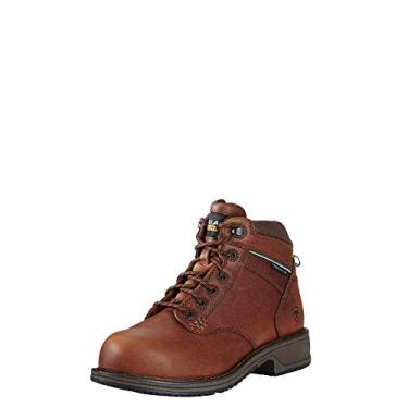Imagem de ARIAT Bota feminina casual média renda Sd bico composto trabalho ocidental, Castanho nozes, 6 Wide