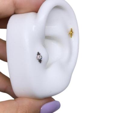 Imagem de Piercing Labret Indiano Fashion Titânio Ponto de Luz - RaraSteel Pierc