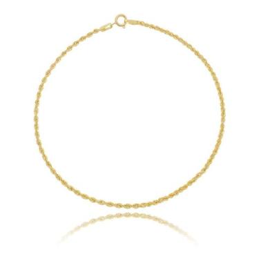 Imagem de Tornozeleira Feminina Corda Ouro 18k 750 - Thile Jóias, 23.5 cm