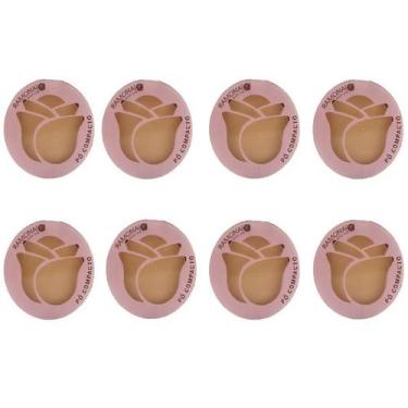 Imagem de Kit 8 Pó Compacto Cor 03 Bege Médio 10gr - Ramona Make Up