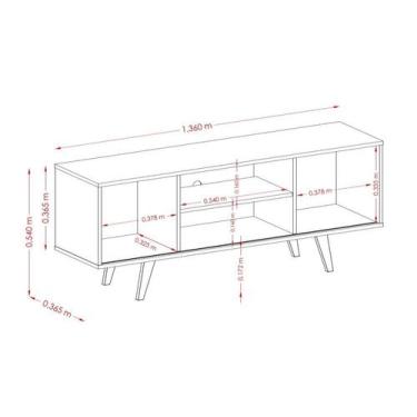 Imagem de Rack Lisboa Ripado para TV até 55 polegadas - Fendi/ Naturale - Madete