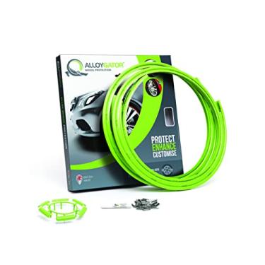 Imagem de AlloyGator Protetores de roda de liga leve | Protetores de aro | Proteção de roda | Proteção de roda de liga leve | Serve para rodas de 30 a 61 cm | 14 cores | Pacote com 4 (verde, rodas de até 48 cm)