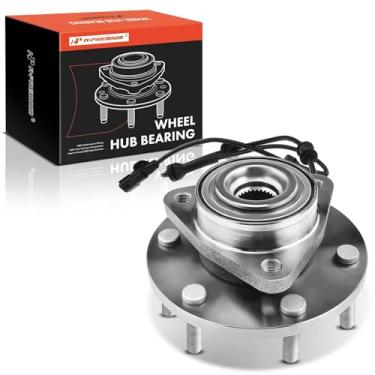 Imagem de A-Premium Rolamento de roda dianteira e conjunto de cubo com ABS e 6 terminais compatíveis com Nissan Titan 2017-2023, somente 4WD