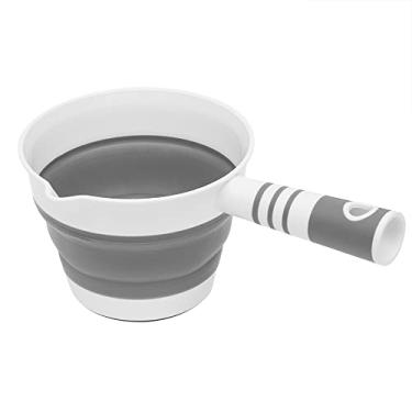 Imagem de Home Basics Escorredor dobrável, cinza | leve | compacto para fácil portabilidade | alças para fácil utilização | dobra plana para armazenamento (vara)