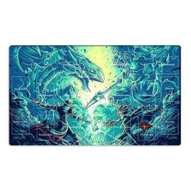Imagem de Novo tapete Yugioh Playmat Dark Magician Black Rose Dragon Mouse Pad TCG CCG OCG Tapete de jogo de cartas colecionáveis + bolsa grátis (ZD014-263)