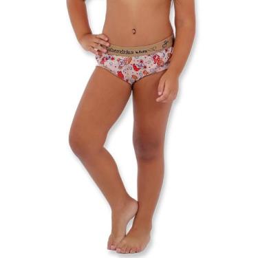 Imagem de Kit 10 calcinha infantil menina com cos aparente estampas divertidas e