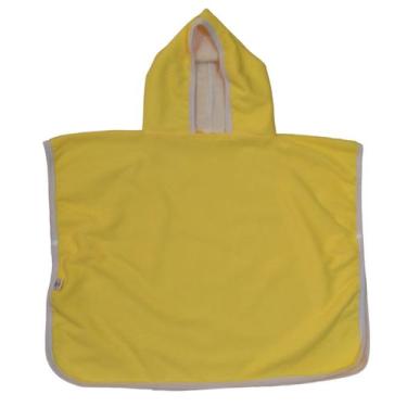 Imagem de Toalha Poncho Bebê Saida de Praia Piscina Com Capuz Cores Neon Verão -