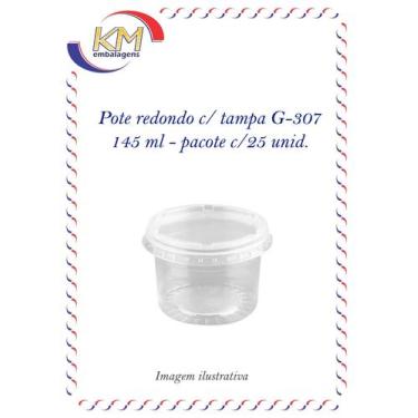 Imagem de Pote redondo G-307 c/tampa 145 ml c/25 unid. - Galvanotek - géleia, so