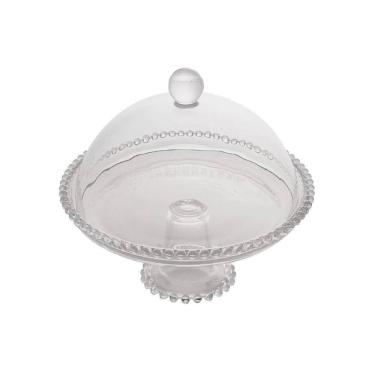Imagem de Porta Bolo Torta Com Tampa Cristal Pearl Wolff 20cm