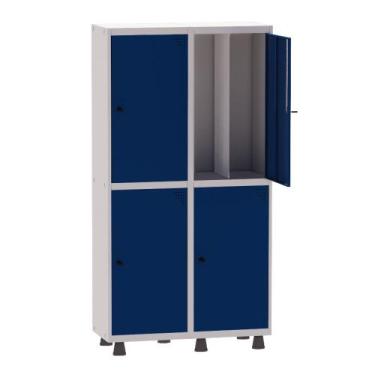 Imagem de Armário Guarda Volume Locker Roupeiro Insalubre 2 Vãos 04 Portas GRP50