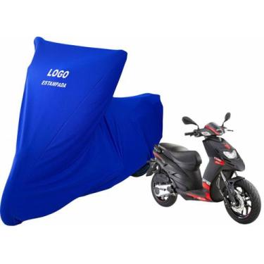 Imagem de Capa Para Moto Aprilia SR 150 De Tecido Não Risca Pintura - Mz, Azul