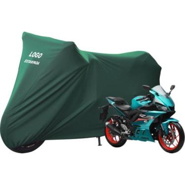 Imagem de Capa Protetora Para Moto Yamaha R3 Não Risca Pintura - Mz, Verde
