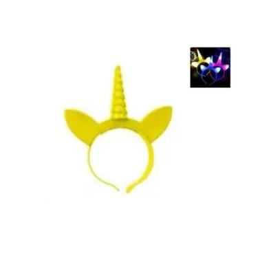 Imagem de Kit 5 Tiaras De Unicórnio Led Pisca Para Carnaval Festa - MC Presentes